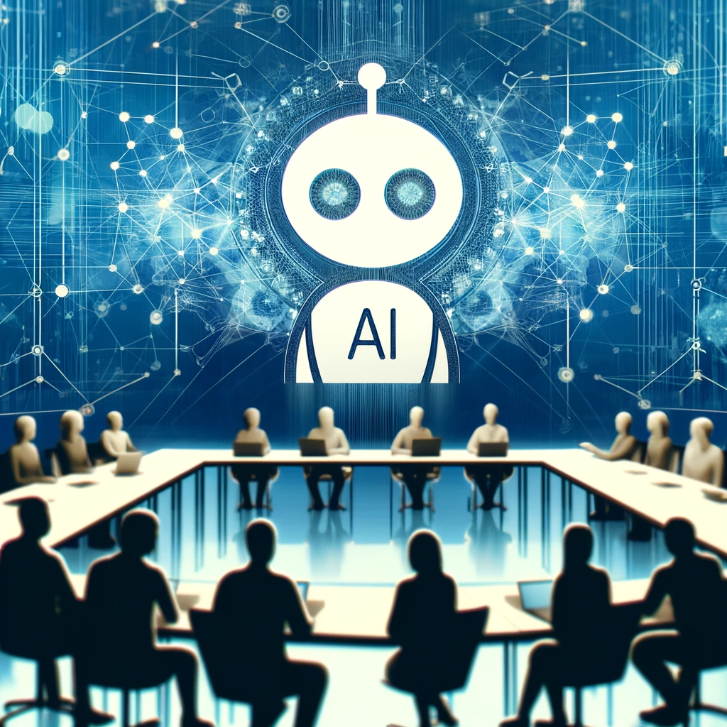 לוגו OpenAI והכיתוב "אימון מודל AI מתקדם"