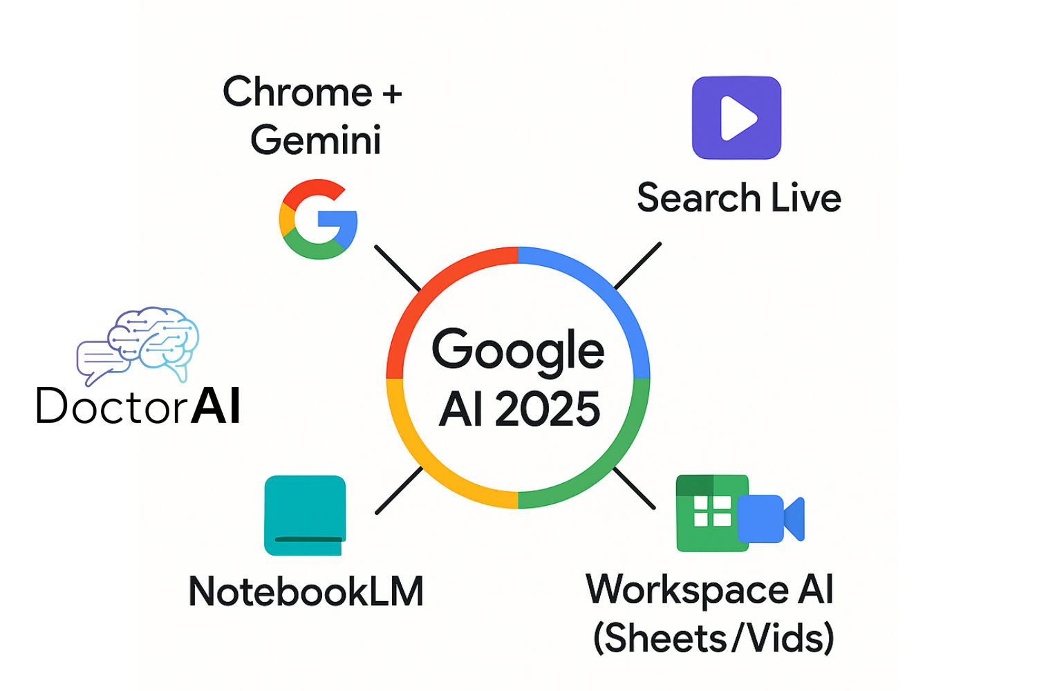 מפת חידושי Google 2025: Gemini ב-Chrome, Search Live, NotebookLM ו-Workspace — מבט־על לעסקים בישראל