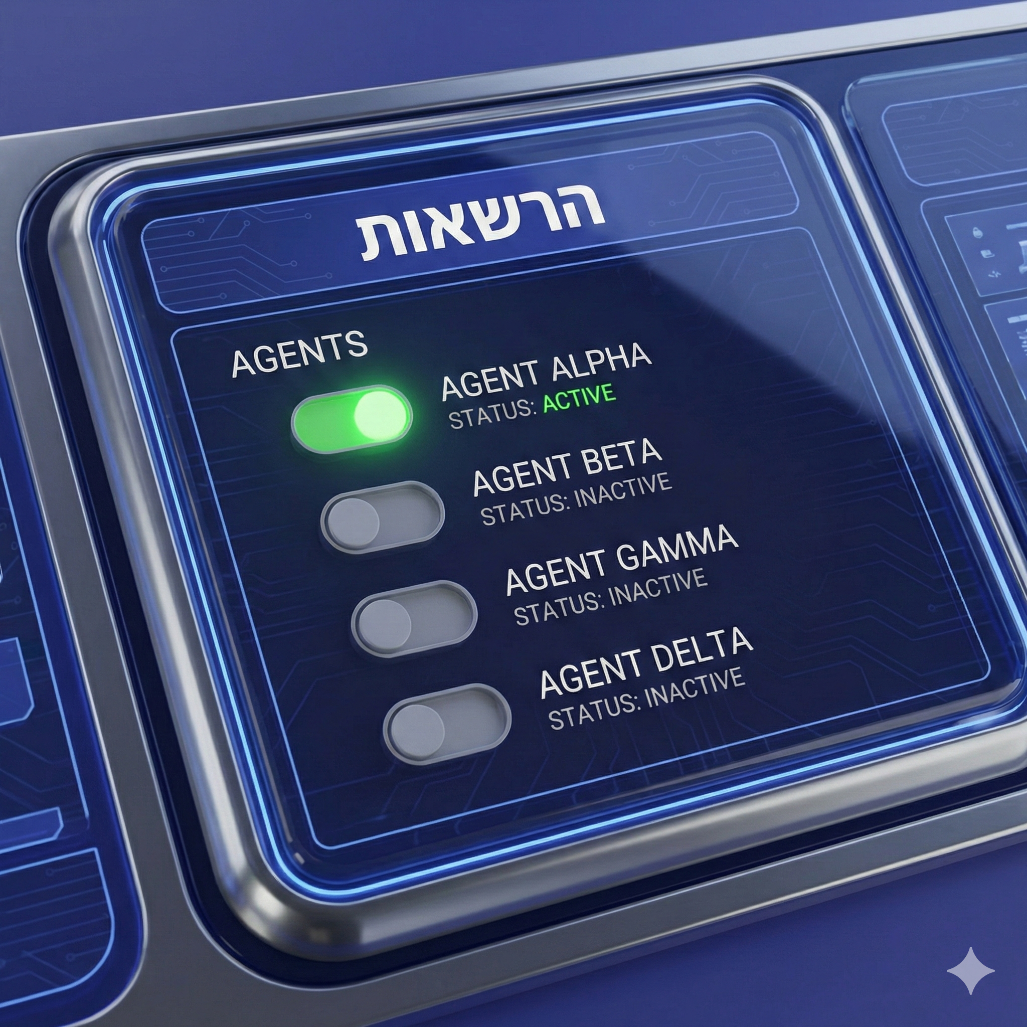 ממשק ניהול הרשאות לסוכני AI
