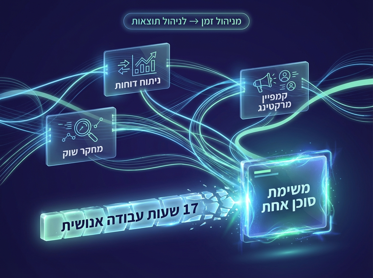 מה שבעבר דרש 10–17 שעות עבודה אנושית מרוכזת – מחקר, ניתוח, בנייה, כתיבה, עיצוב, בדיקה - הופך למשימה אחת לסוכן אוטונומי