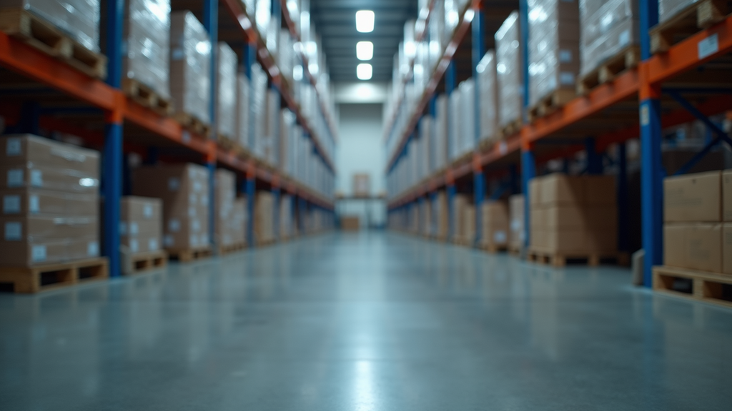 Eye-level view of an automated warehouse system
